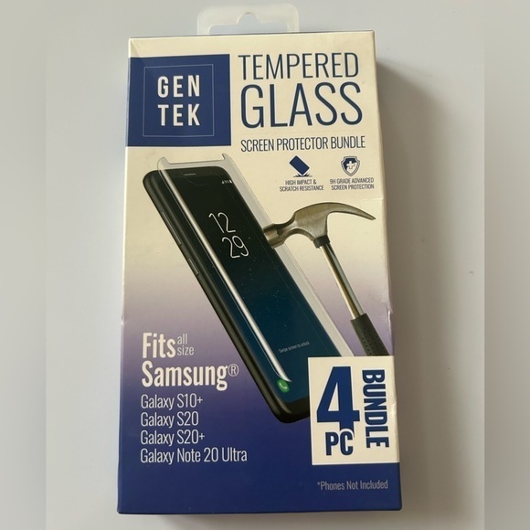 Tempered Glass Screen Protector GenTek Galaxy S10+ S20 S20+ Galaxy Note 20 Ultra - Picture 1 of 2